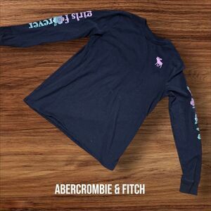 Abercrombie and Fitch Kids Blue Floral Tee Shirt